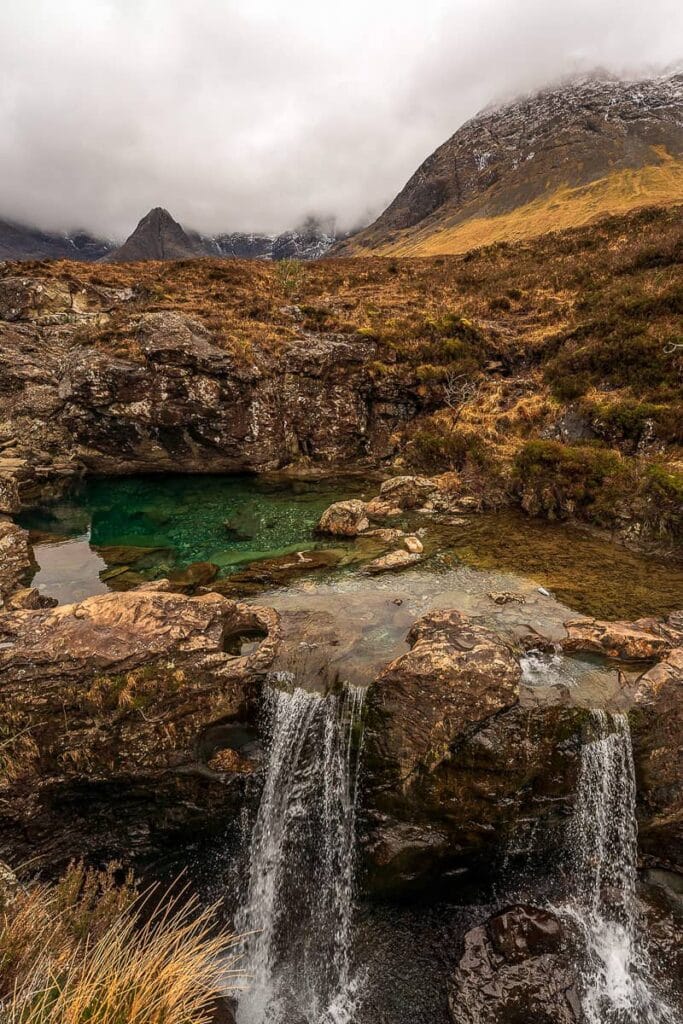 Fairy Pools waterfalls on a Scotland Road Trip Itinerary