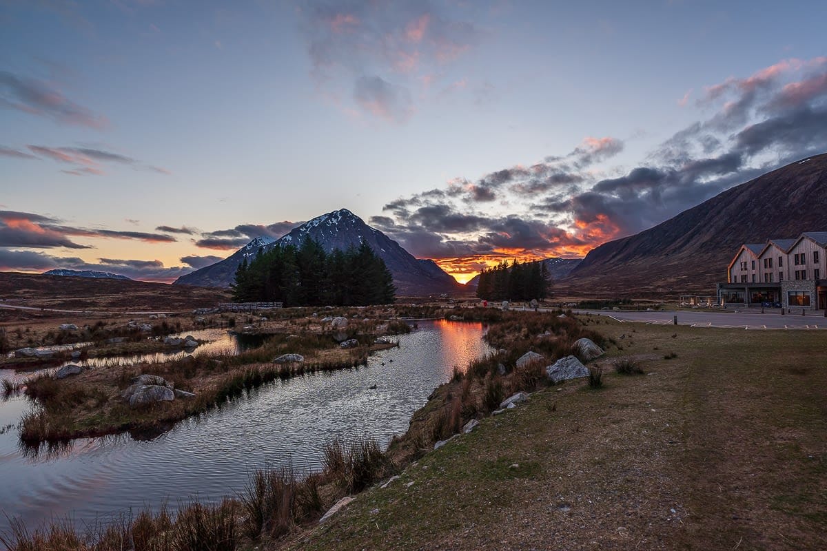 Kingshouse Hotel surroundings, Glencoe, available on Etsy by The Luxury Travelers