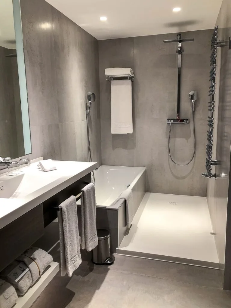 Bathroom of Deluxe Room at VP Plaza España Design, Best Luxury and Boutique Hotels in Central Madrid