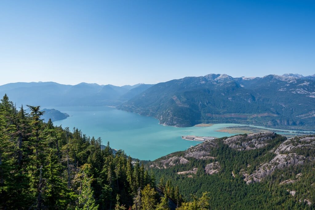 The Squamish and Chief Viewpoint on The Panorama Trail, Sea to Sky Gondola on a Vancouver to Whistler Day trip