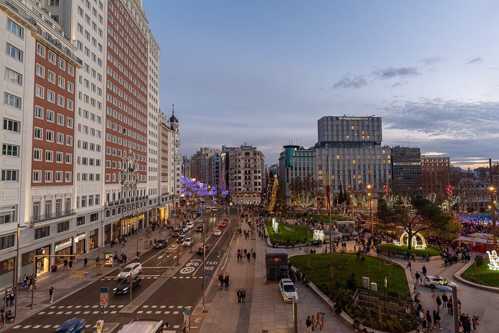 View from Premium Room City Views in Barceló Torre de Madrid - Best Luxury and Boutique Hotels in Central Madrid